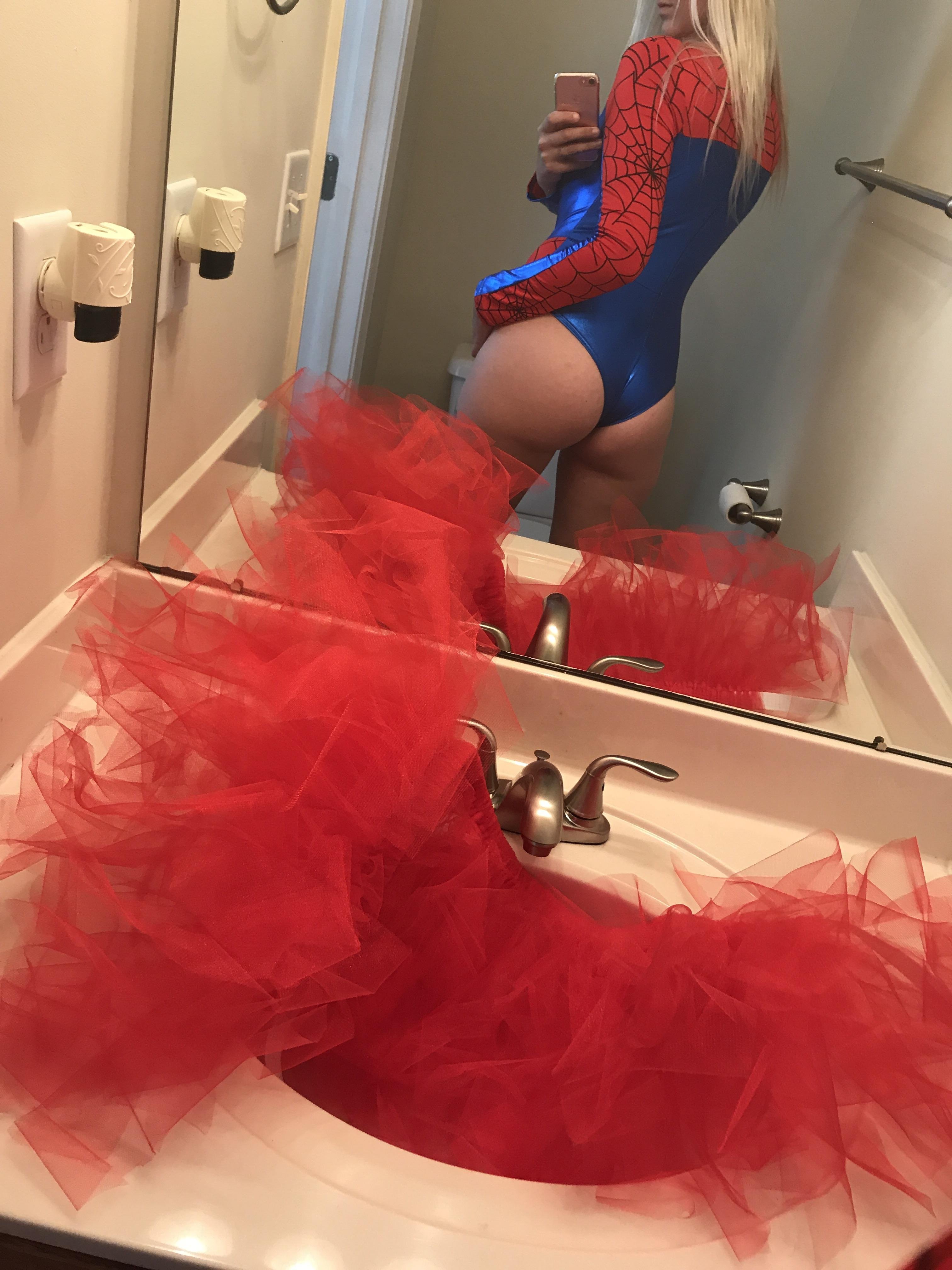 Spidey Progress! Added drop panels and making a tutu to follow con-dress codes. Making staff/props is next!