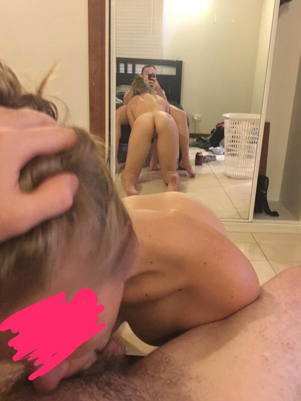 Deepthroating my daddies cock like a good slut (mf) Xx pm us if you want to play.