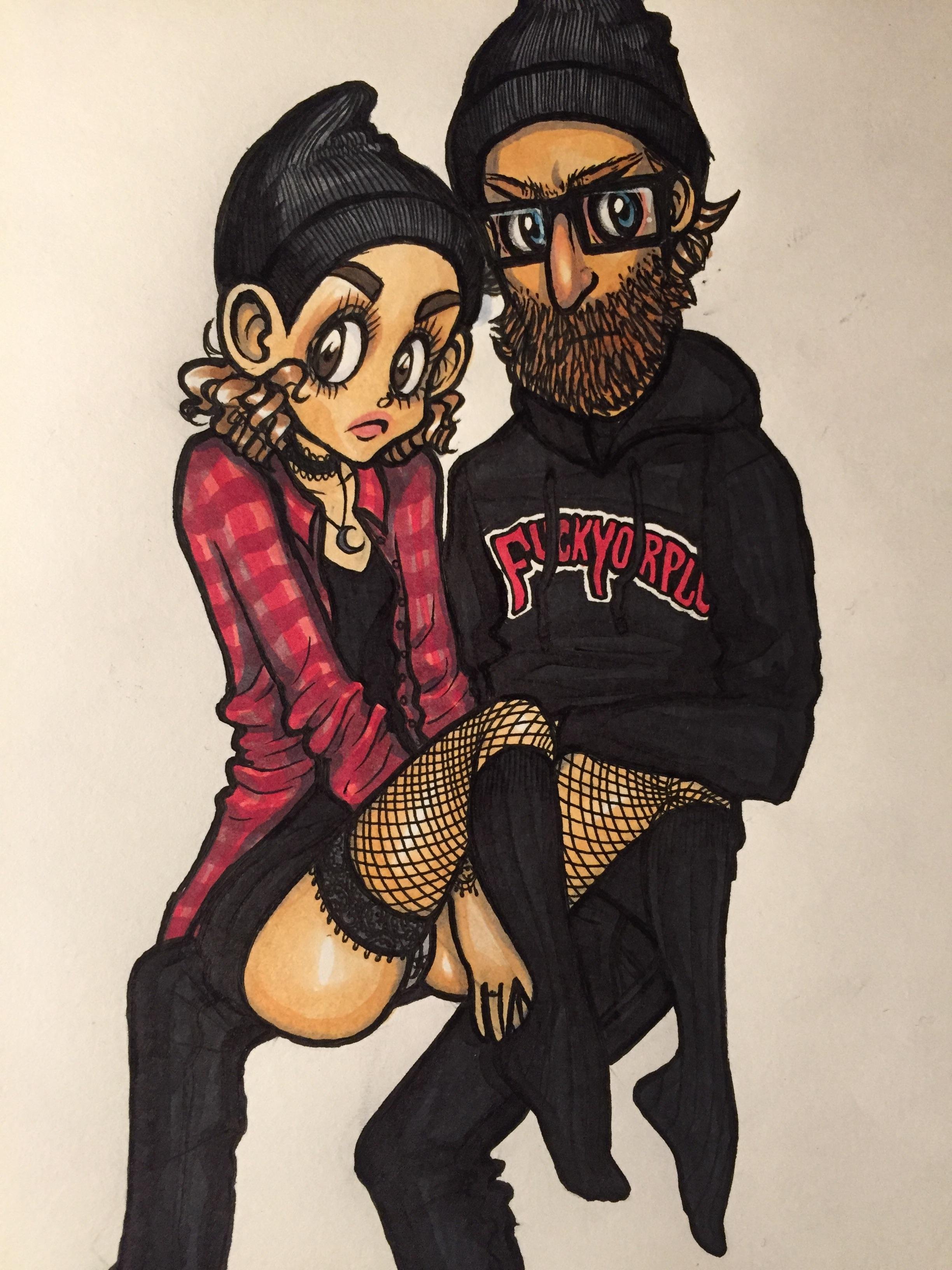 A picture I drew of my Daddy and me ♥️