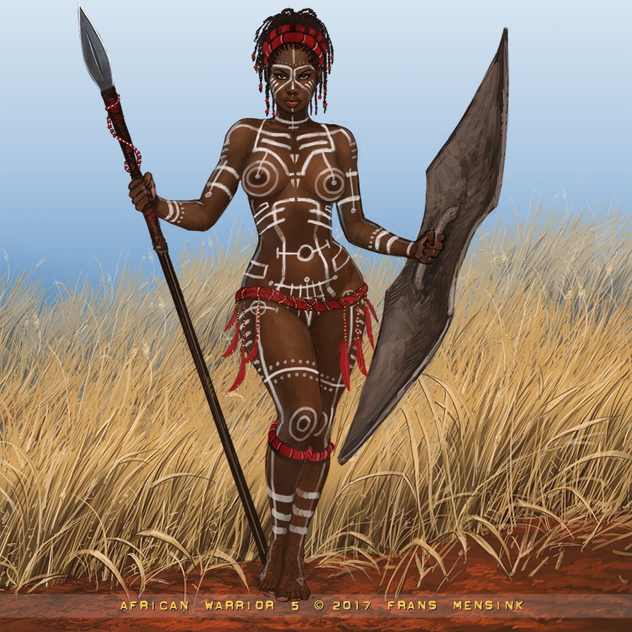 African Warrior 5 by Frans Mensink