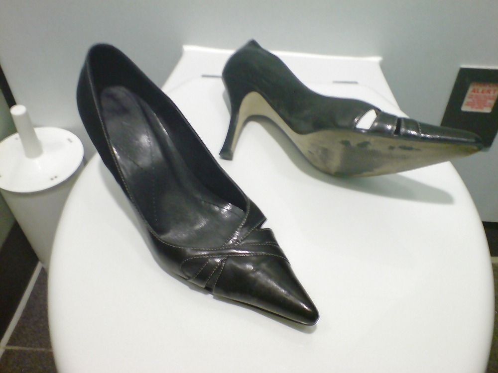 Cum in work colleagues sexy black heels