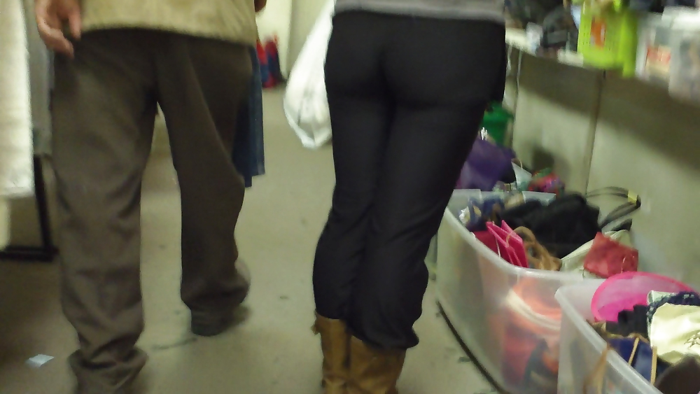 Ass & butt in tight black jeans
