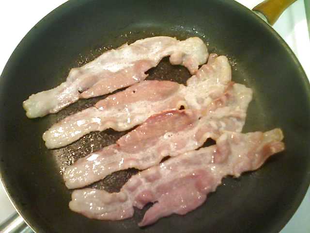 End product Bacon fry up