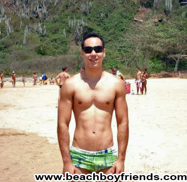 Hunk muscular dudes showing off some skin at the beach