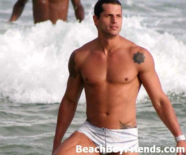 Hunks love being at the beach and showing their great bodies