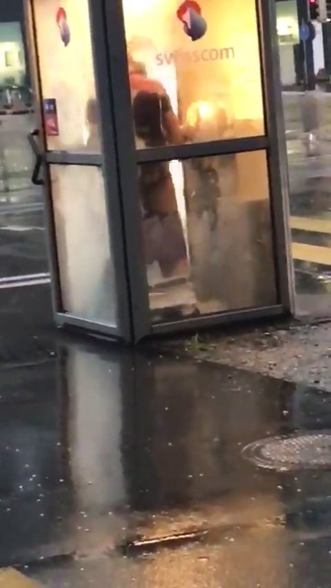 I guess this is what phone booths are good for now.