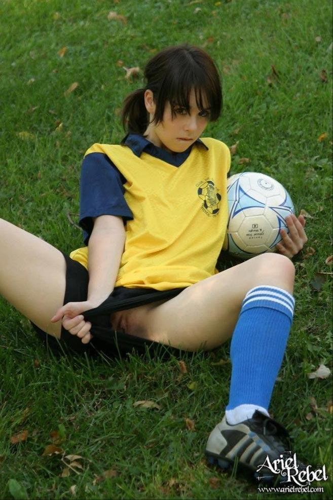 Ariel in her soccer uniform 