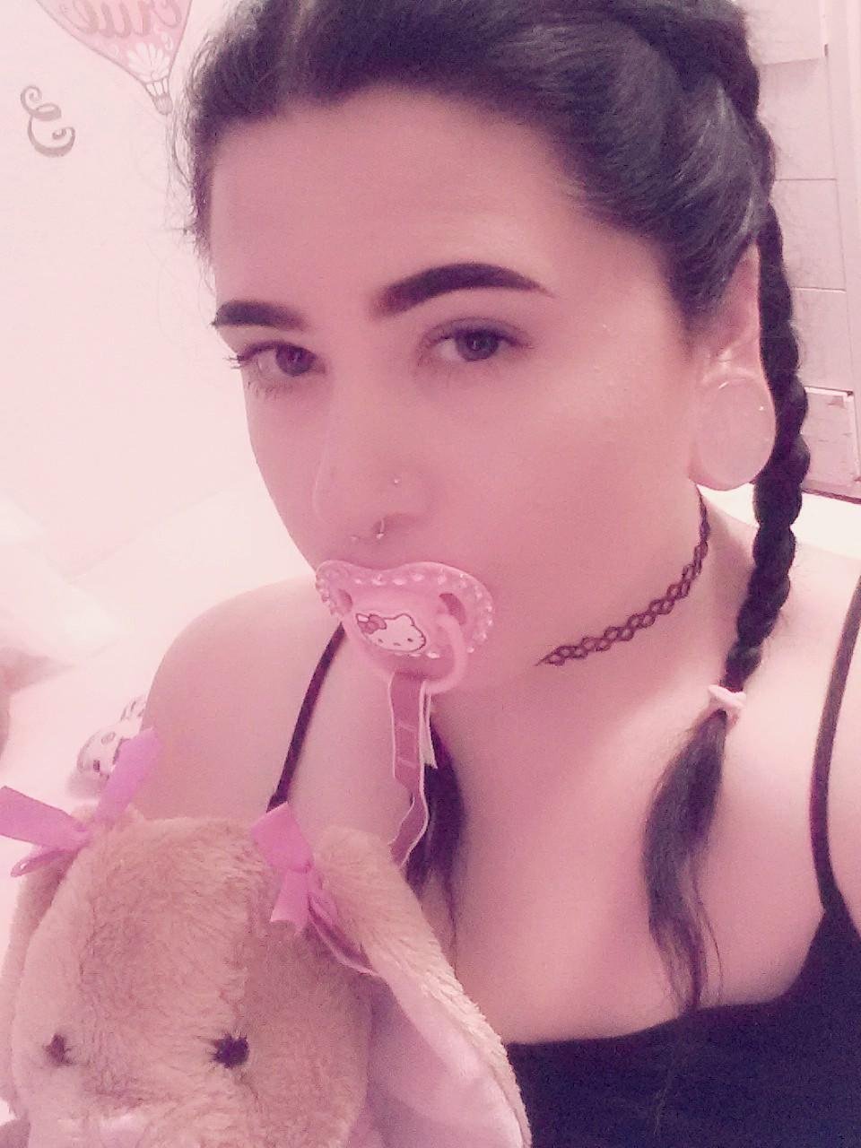 Feeling cute with my paci and bunny :)