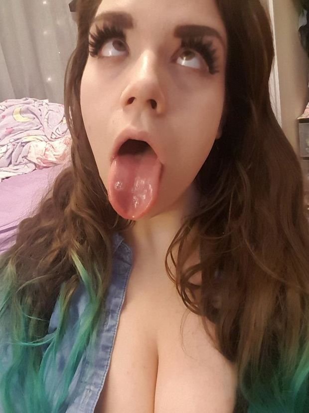 Tongue out