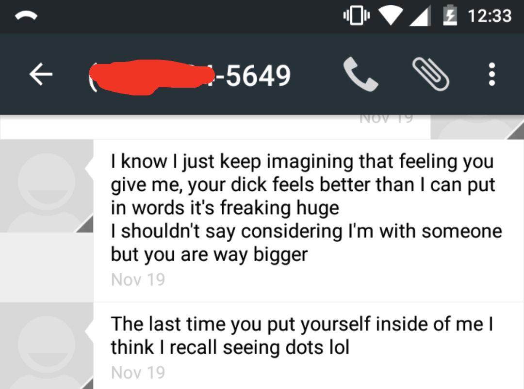 Cheating wife can't stop thinking of my dick