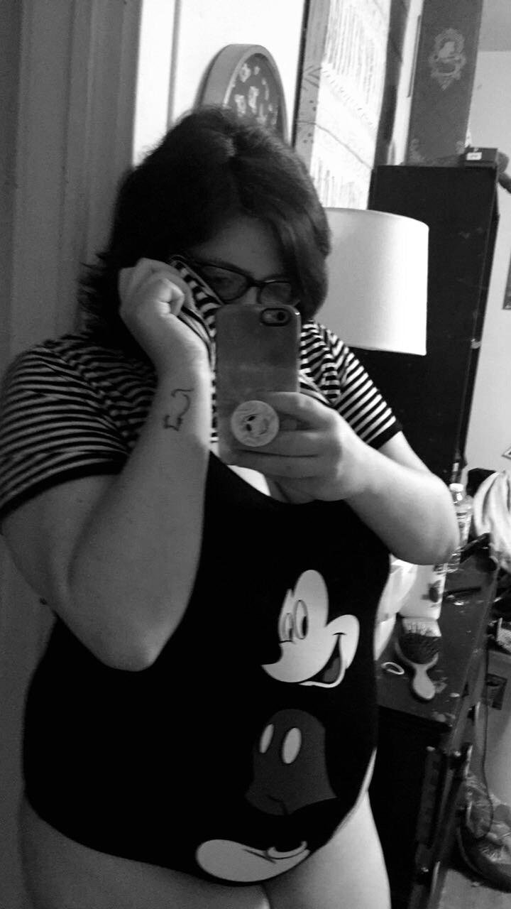 I know plus size Littles aren’t really wanted, but I love my new Mickey Mouse onesie too much not to share! 