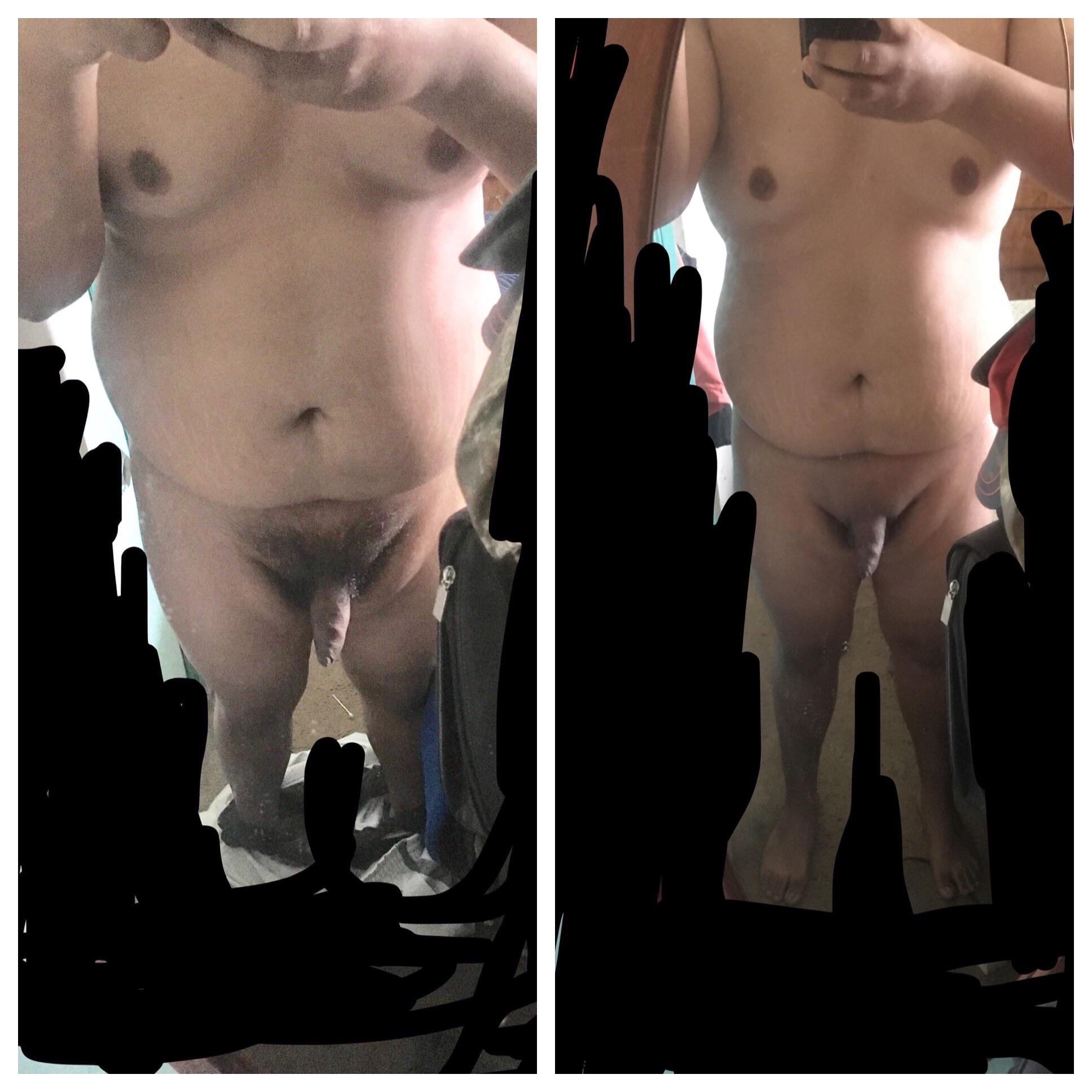 M/ 18/ 240 I've lost 15 pounds in the last month and a half and have also shaved my pubic hair since then. Thoughts and advice welcome