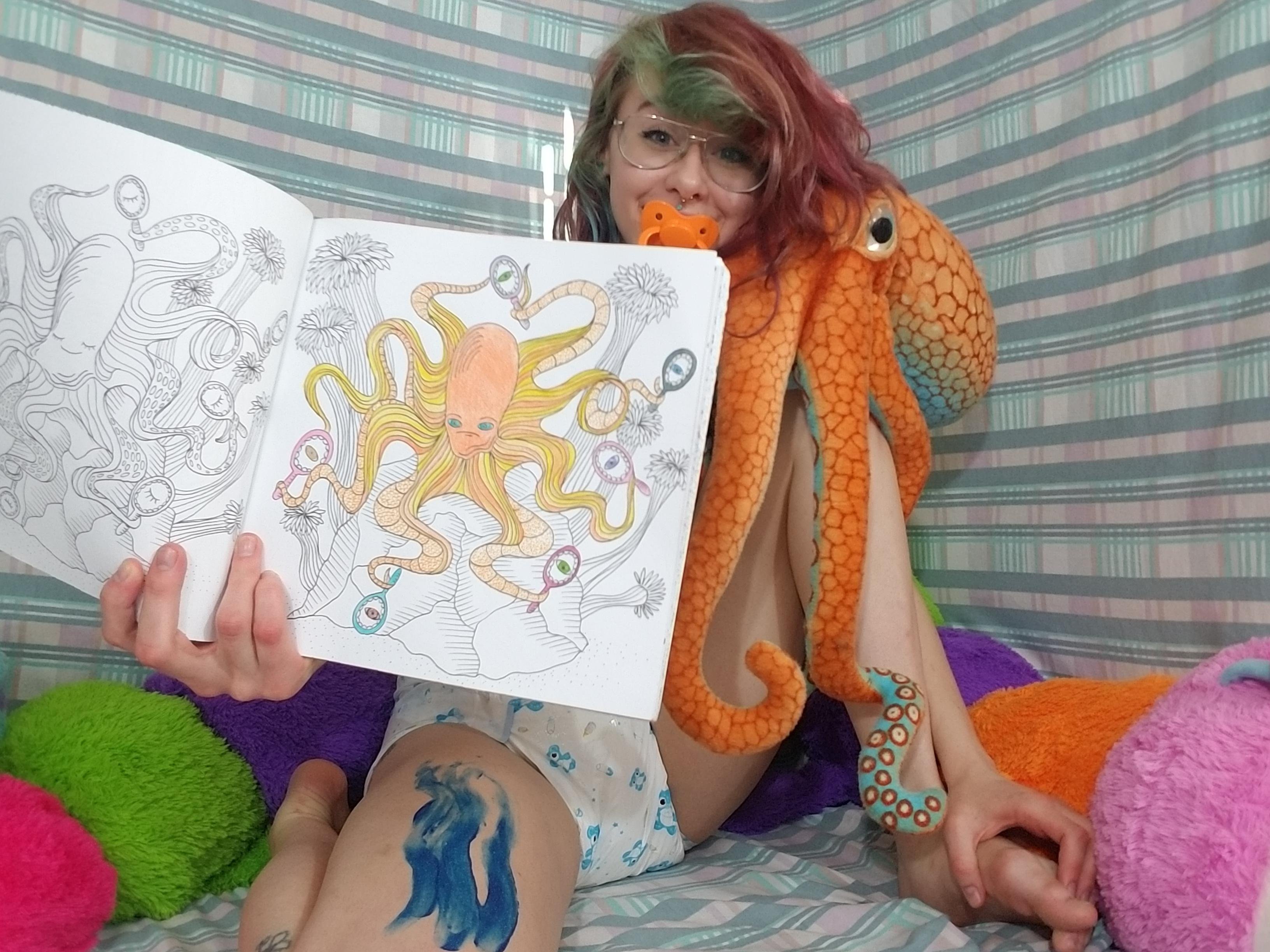 i found an octopus in my coloring book that looks like franklin!