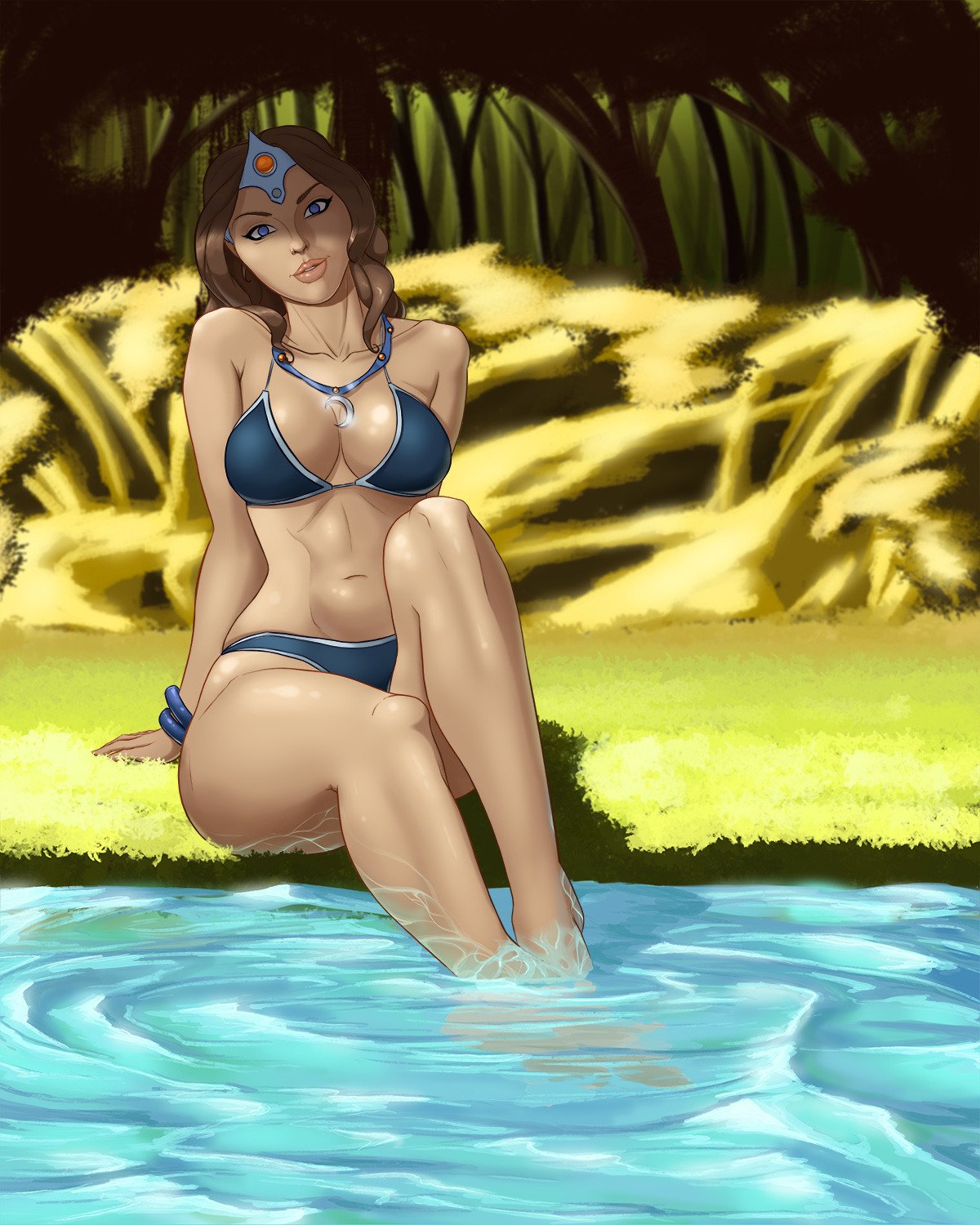 Mirana on the riverbank in her bikini [kataAoyoc]