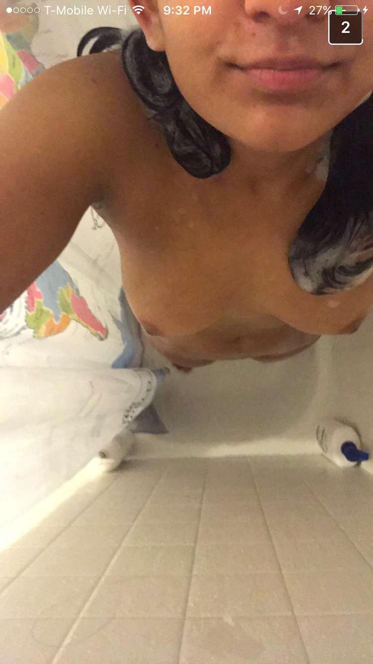Indian teen in shower