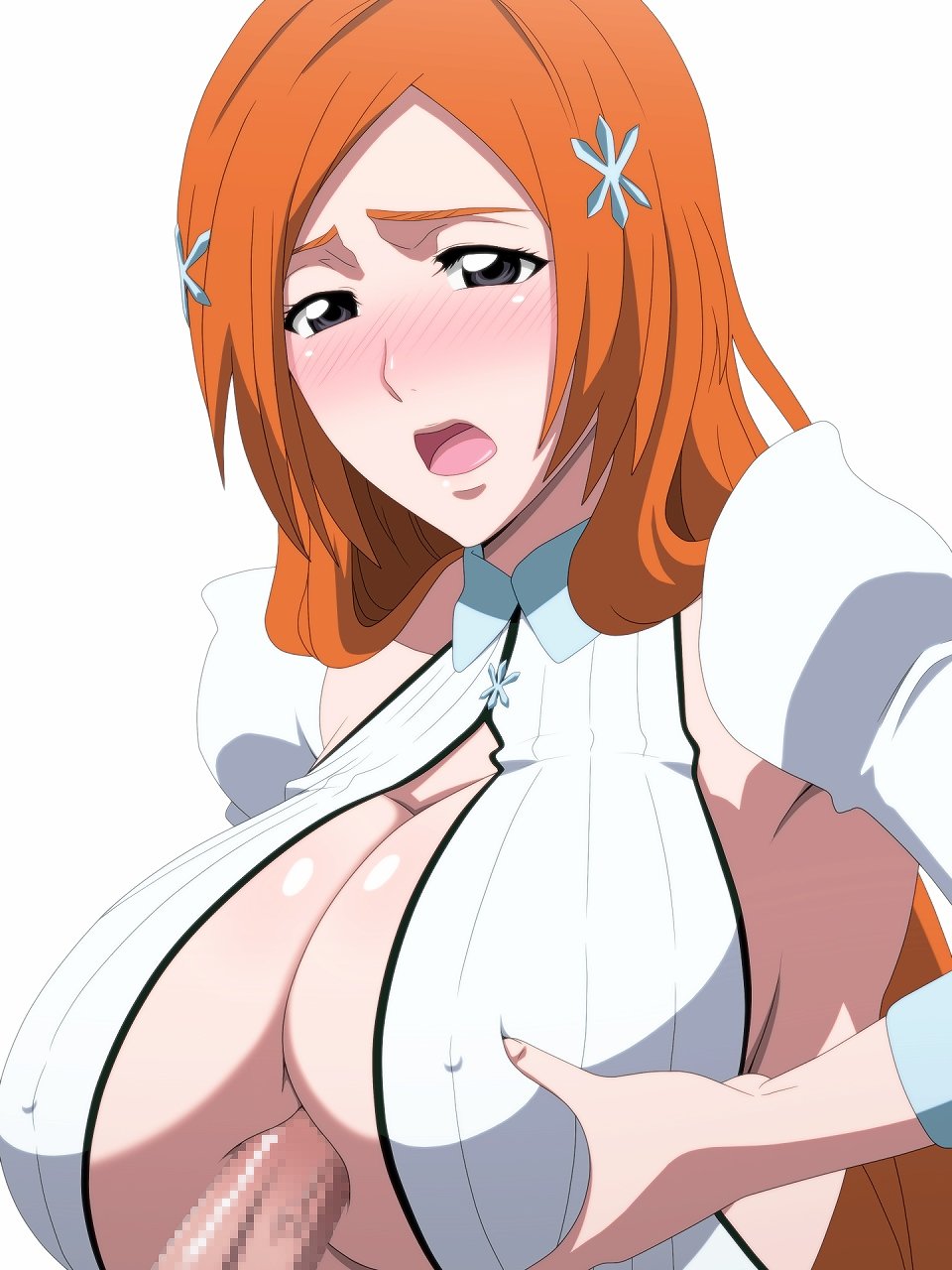 Orihime sharing her huge tits