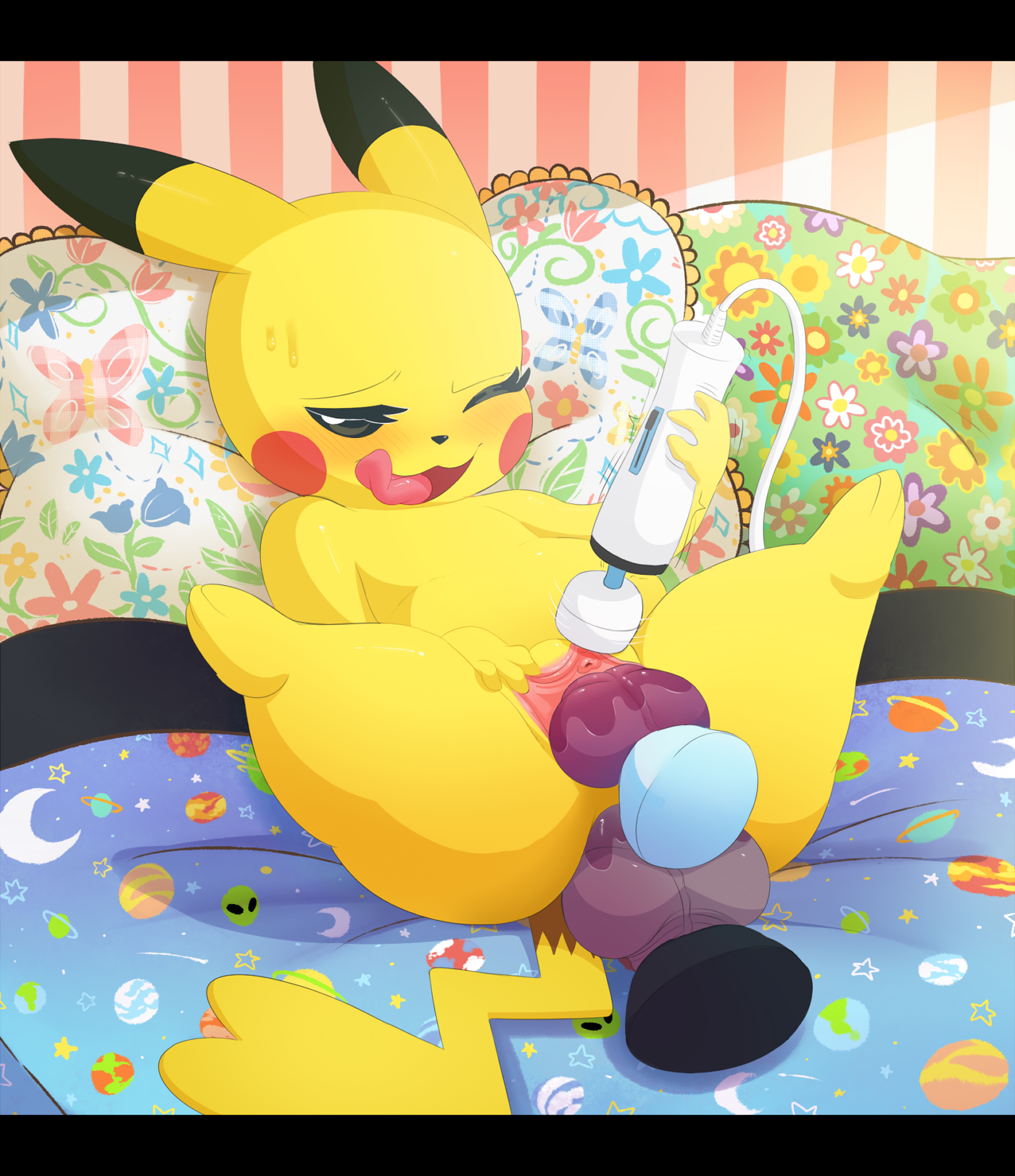 [F] Pikachu trying out several toys