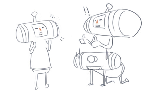 I’ve been watching a lot of Katamari Damacy and We Love Katamari let’s plays and I got really into it. A couple warm up doodles of the Prince while waiting for my copy of Katamari Forever.
