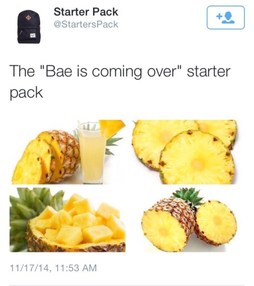xeppeli: It makes me happy knowing that we have an entire subgroup of twitter users that prepare some freshly cut pinapple for their significant other before they visit. This is very sweet. 