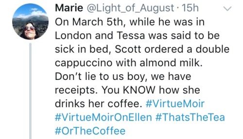virtuesmile: scott: says he’s not sure of tessa’s coffee order virtuemoir