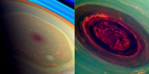 spaceexp: Saturn’s hexagonal storm system in it’s north pole