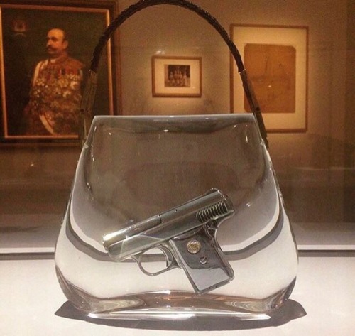 astrobleme22: Ted Noten SuperBitch Bag, 2000 (Gun Casted in Acrylic, Snake-Skin Handle)