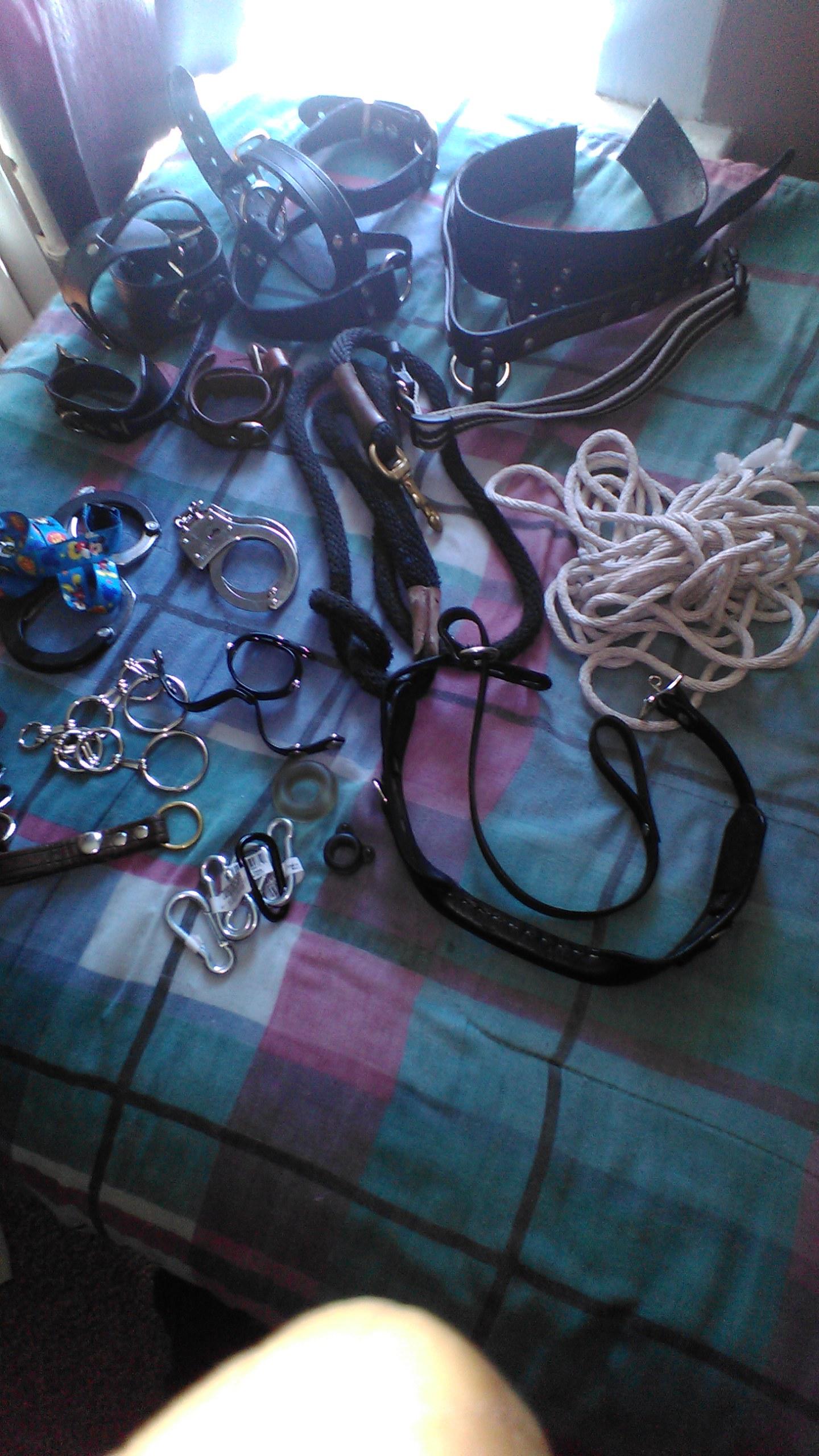 My collection. All leather seen hanade comletely by my bf