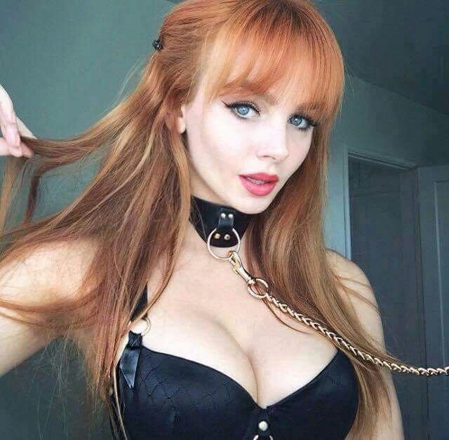 Redhead in collar