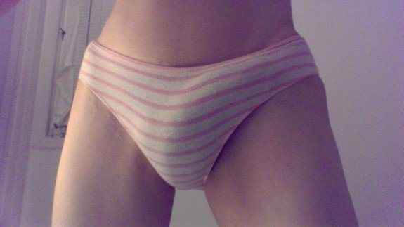 How do I look in my tight pink stripe panties?