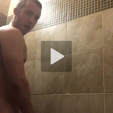 Cumming in the Gym Showers