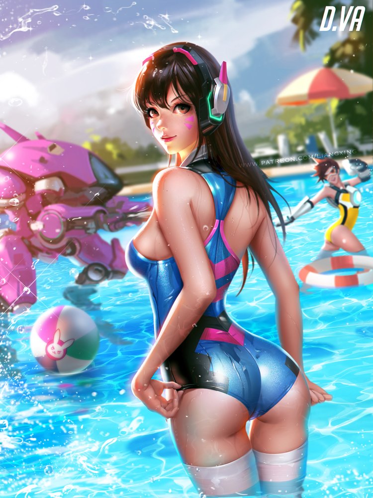 D.va swimsuit by Liang-Xing
