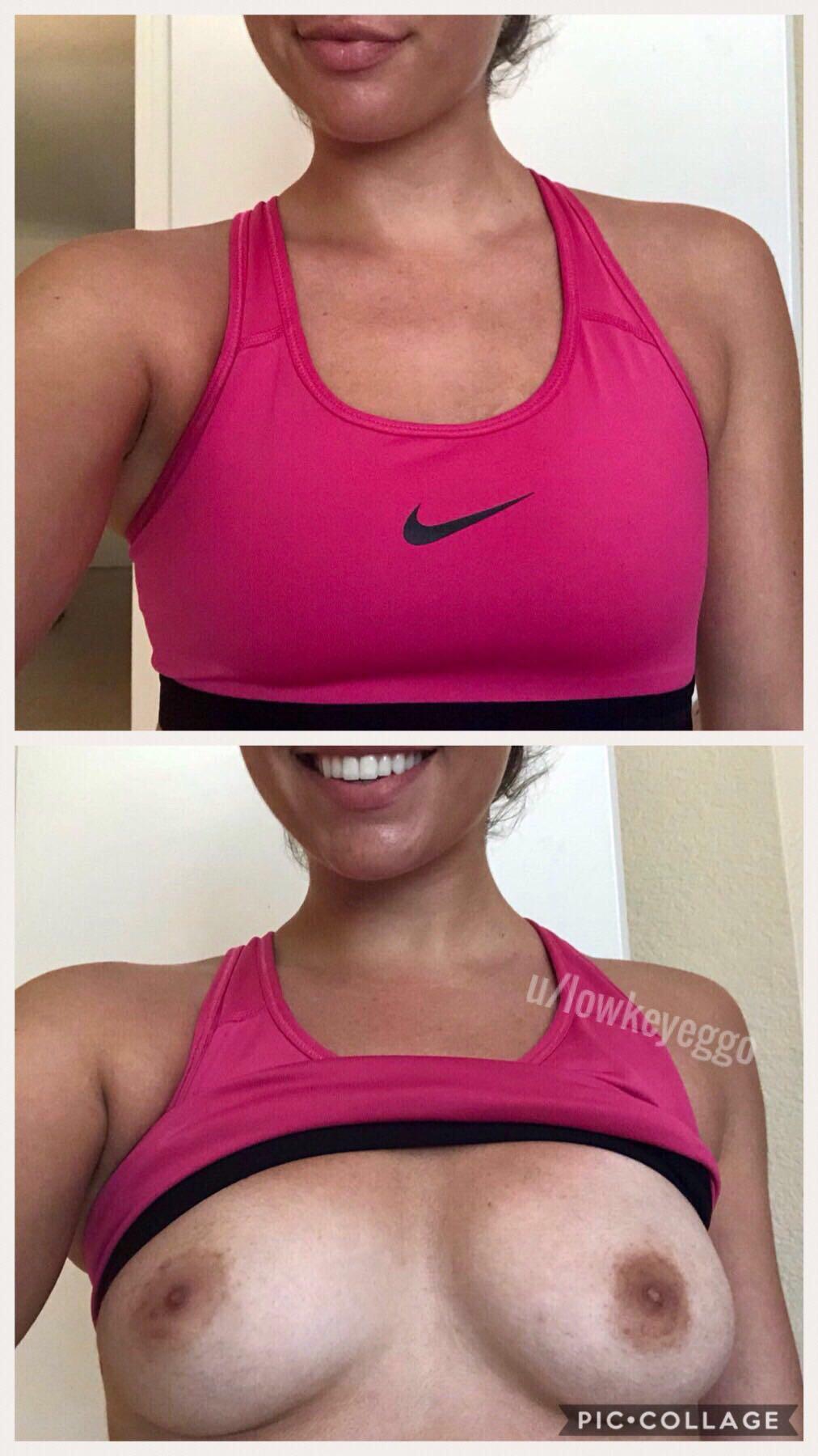this sports bra hides em nicely (on/o[f]f)