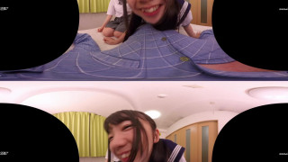 【VR】両耳で囁かれるWバイノーラル淫語責め唾たらし焦らし寸止め姉妹女子○生痴女ハーレム 白井ゆずか 藤波さとり 1