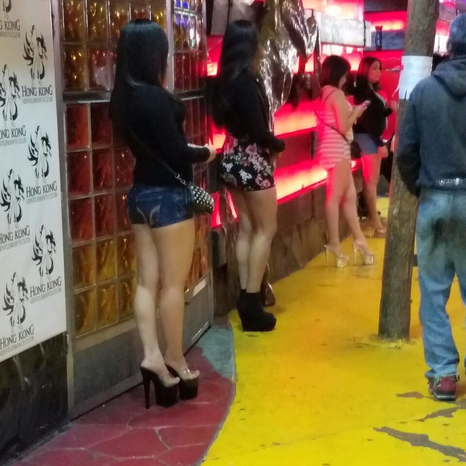 Street girls in Tijuana outside hotel cascadas.
