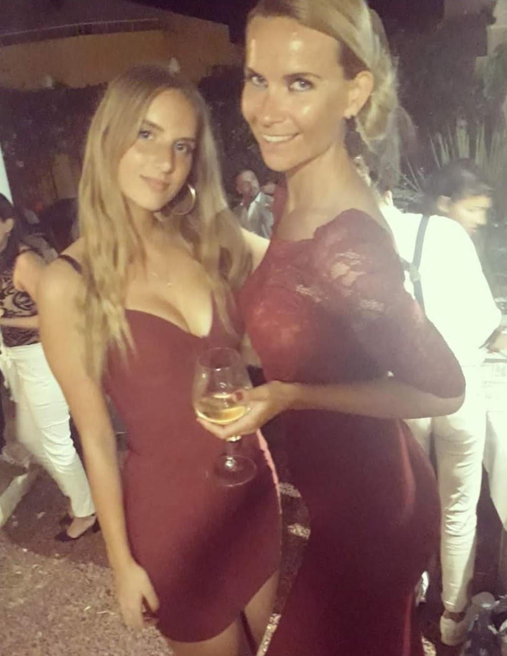 Wearing tight dresses to a party