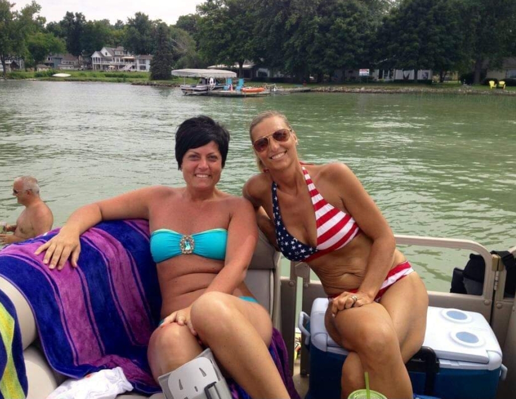 Couple of lake moms