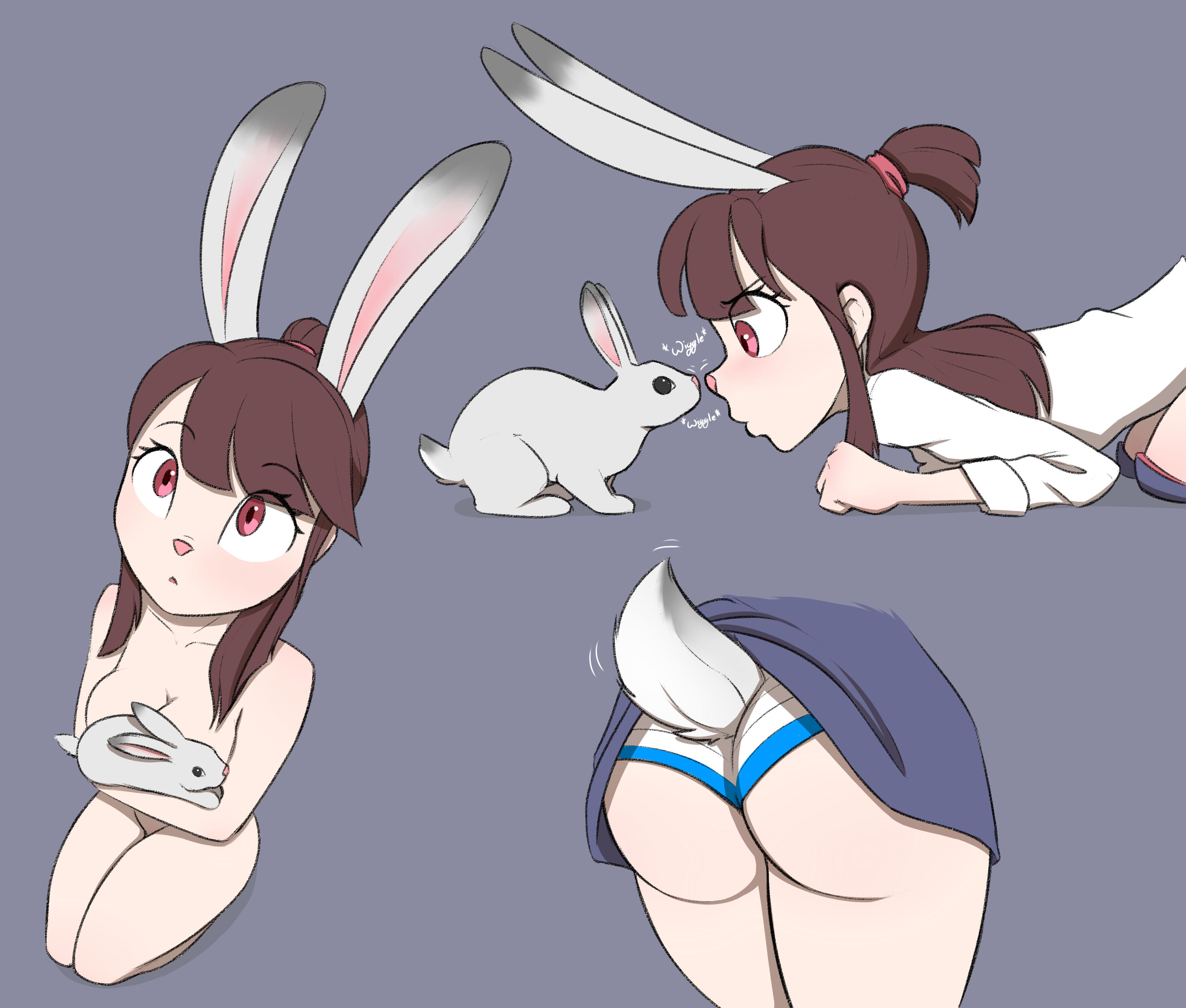 Akko's Cute Bunny Butt