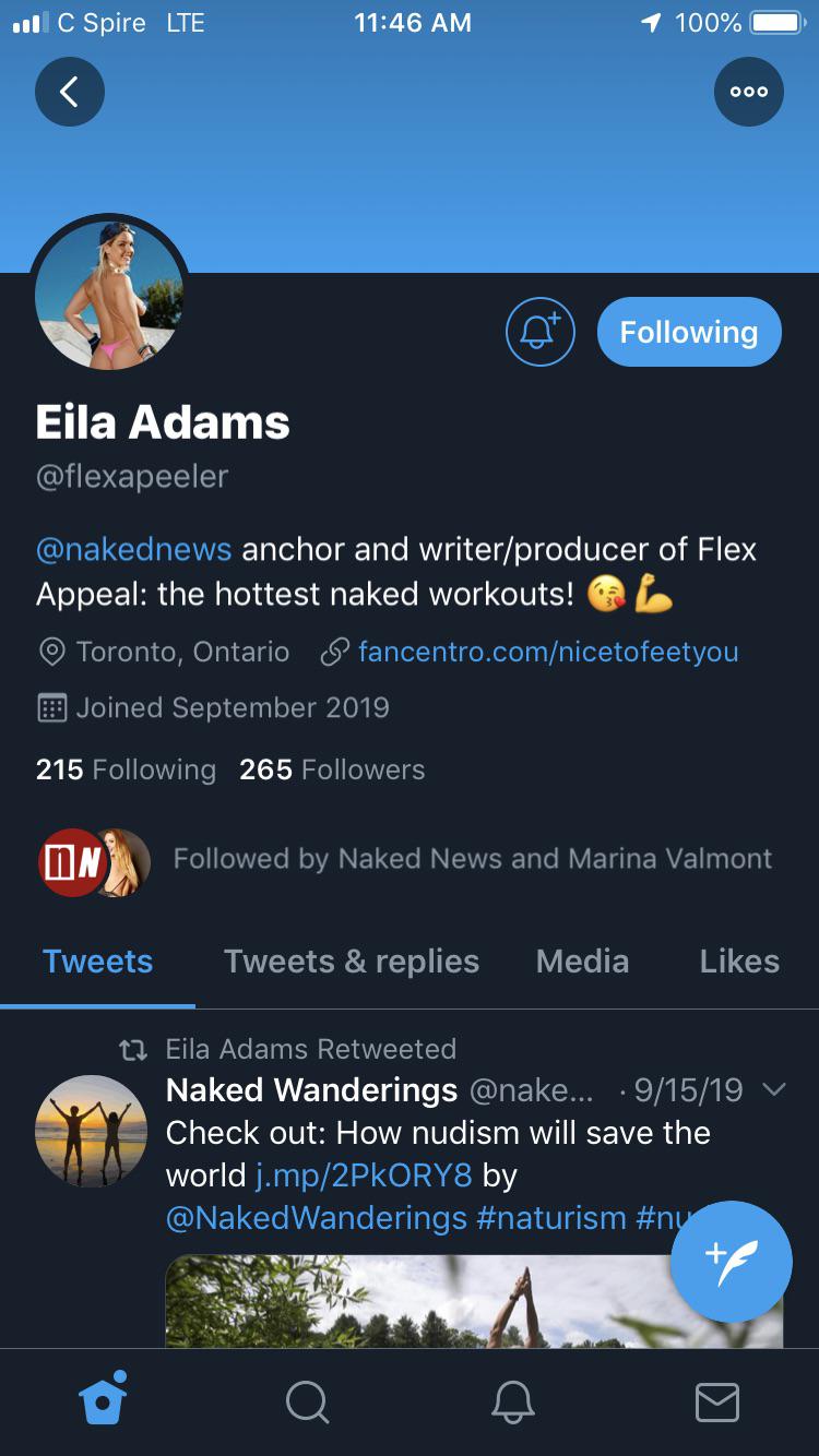 Eila recently got a Twitter!