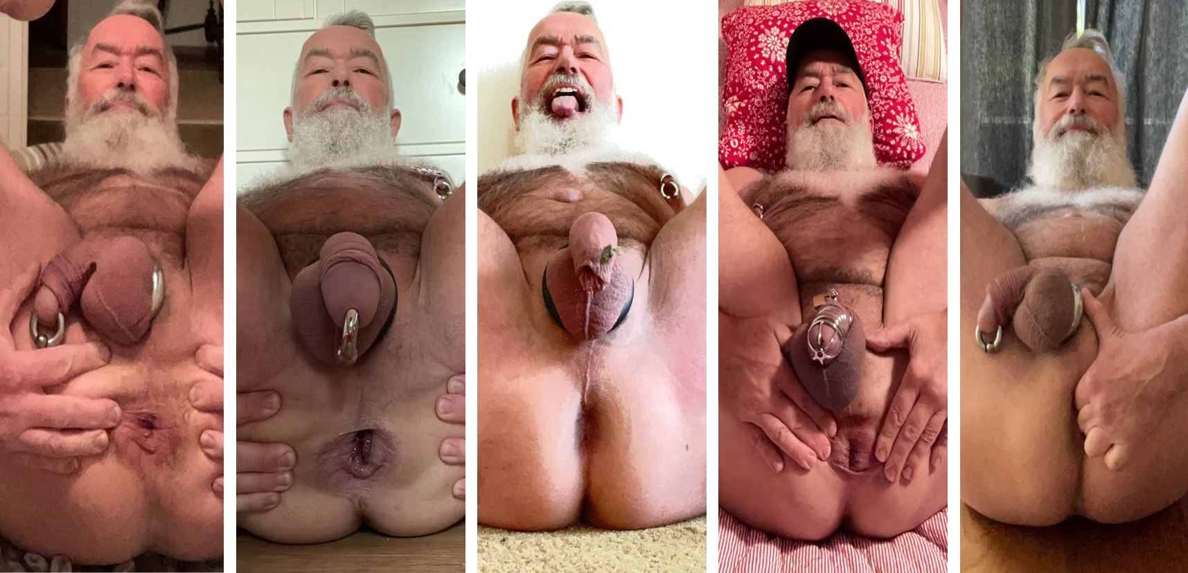 Naked faggot Leslie Leijenhorst shows his holes