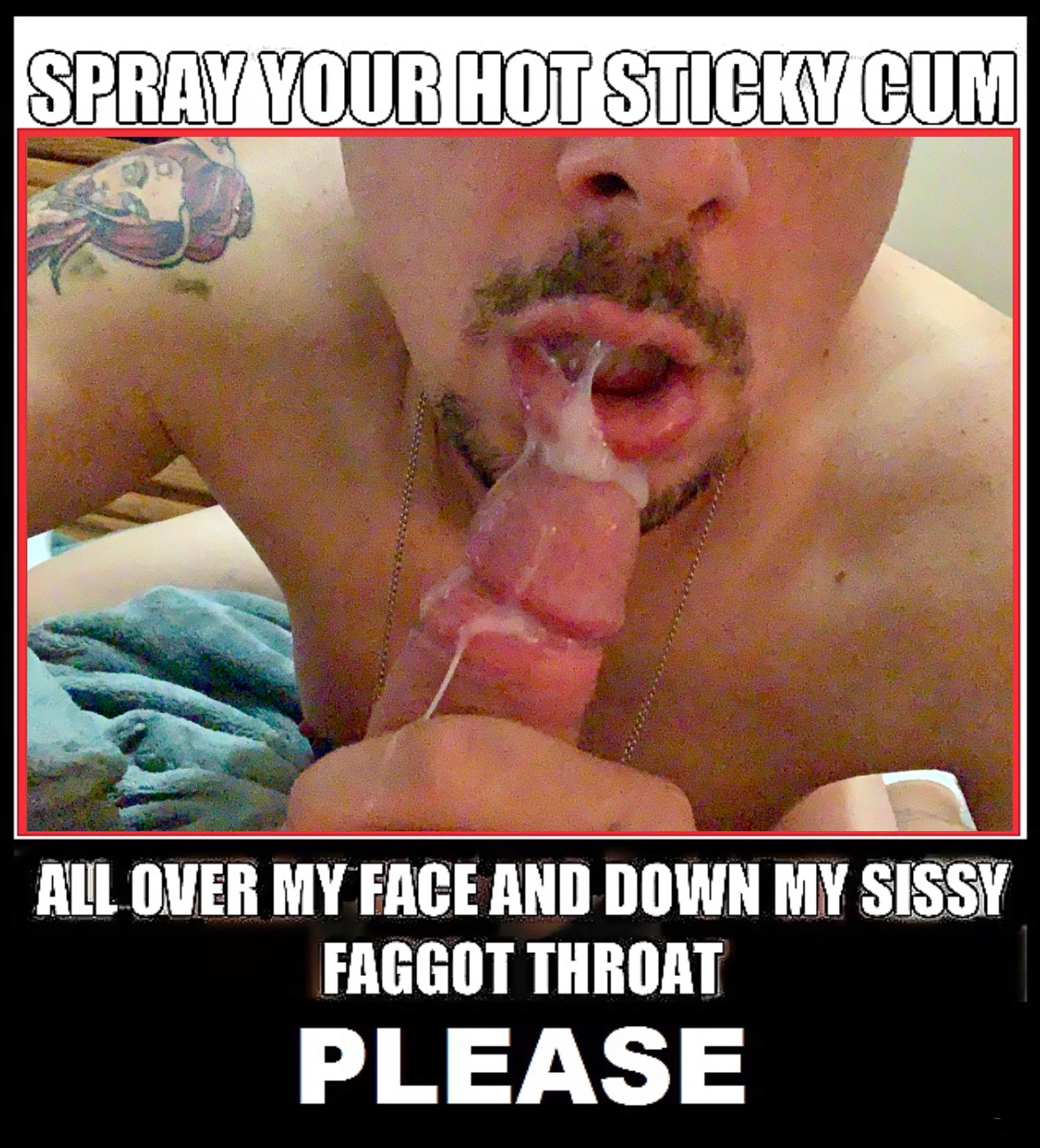 Cum eating sperm whore