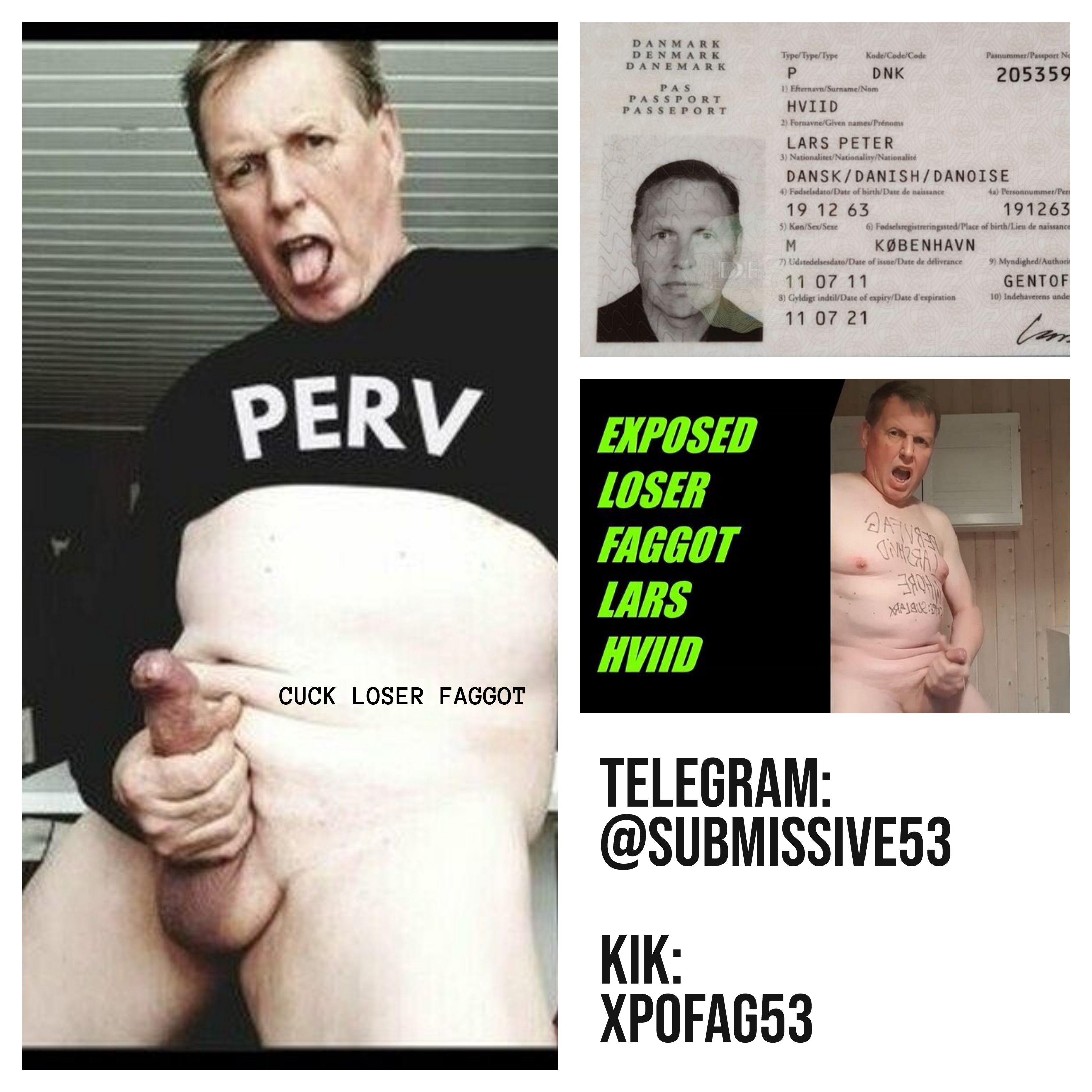 Perv fag Lars Hviid fully exposed