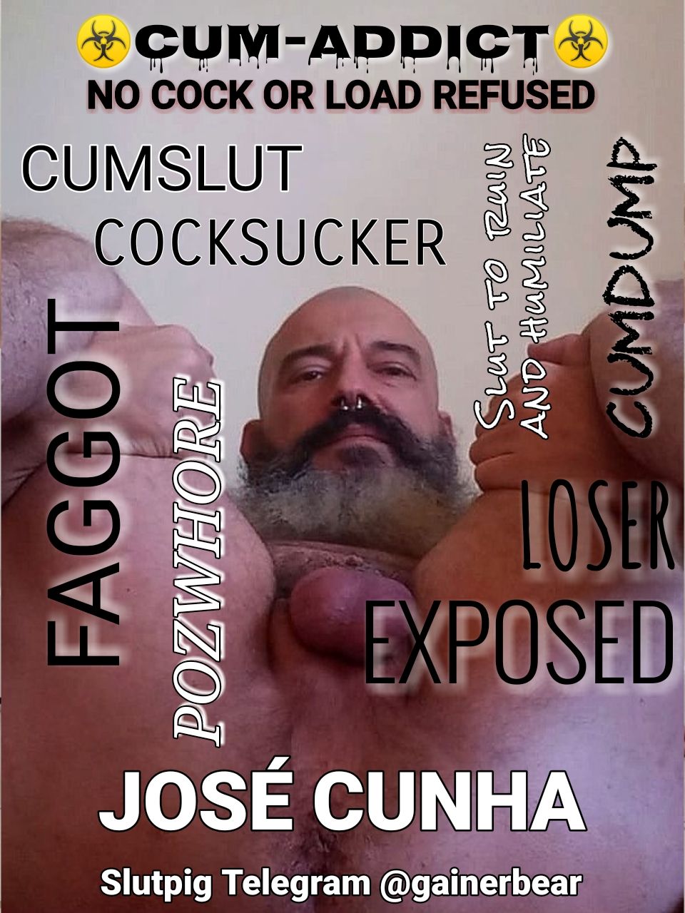 Slutpig his real name is José Gabriel Cunha, exists to be used and abused. Share and download