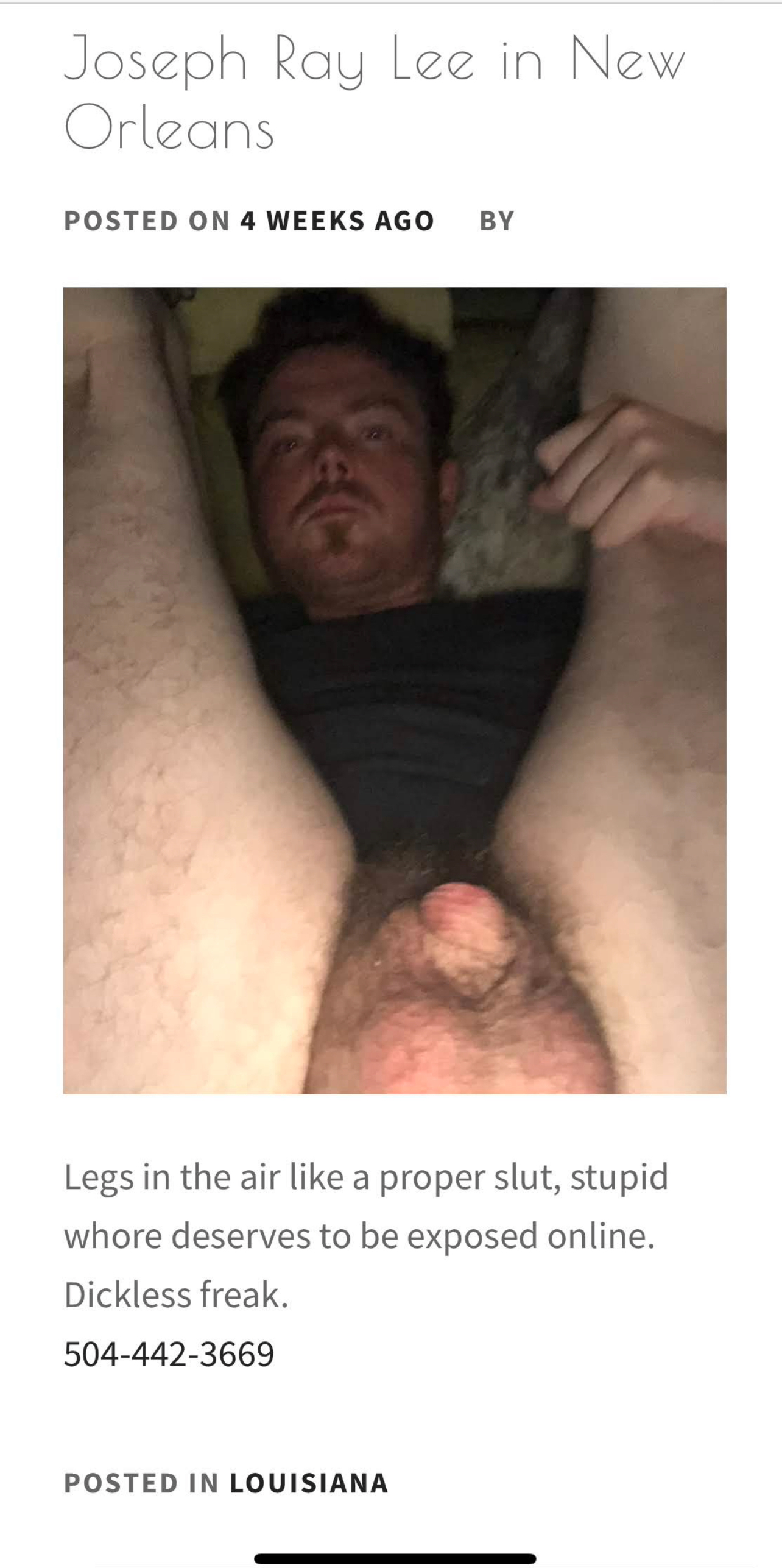 Whore Faggot Joseph Lee is just a hole to load.