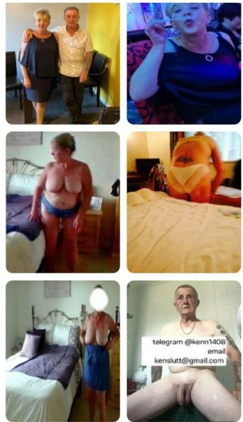 Sissy Marc Hirst collage, with his slut wife