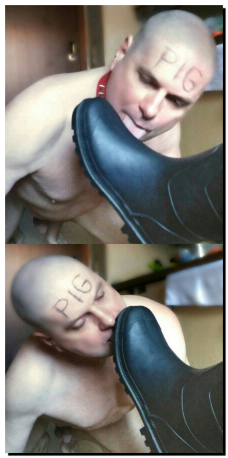 faggot licks the soles of all shoes