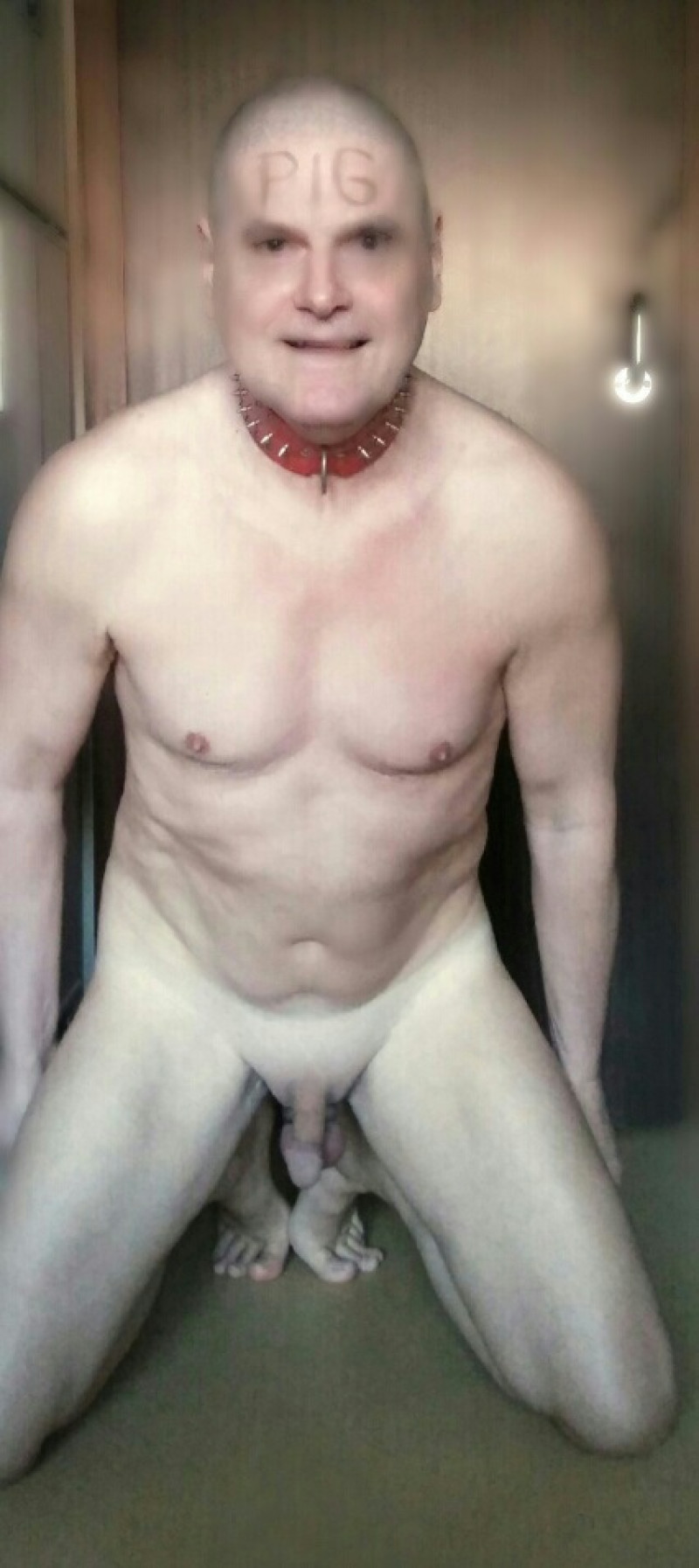Faggot swallows cum, piss in men's restroom