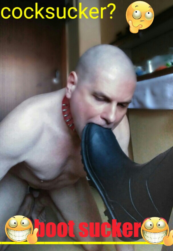 this cocksucker loves alpha males in boots