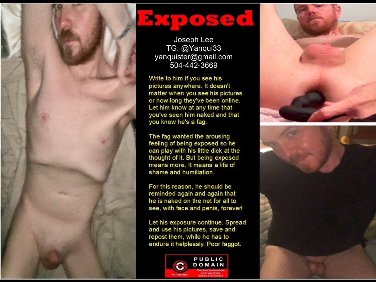 Blackmail fag Joseph Ray Lee