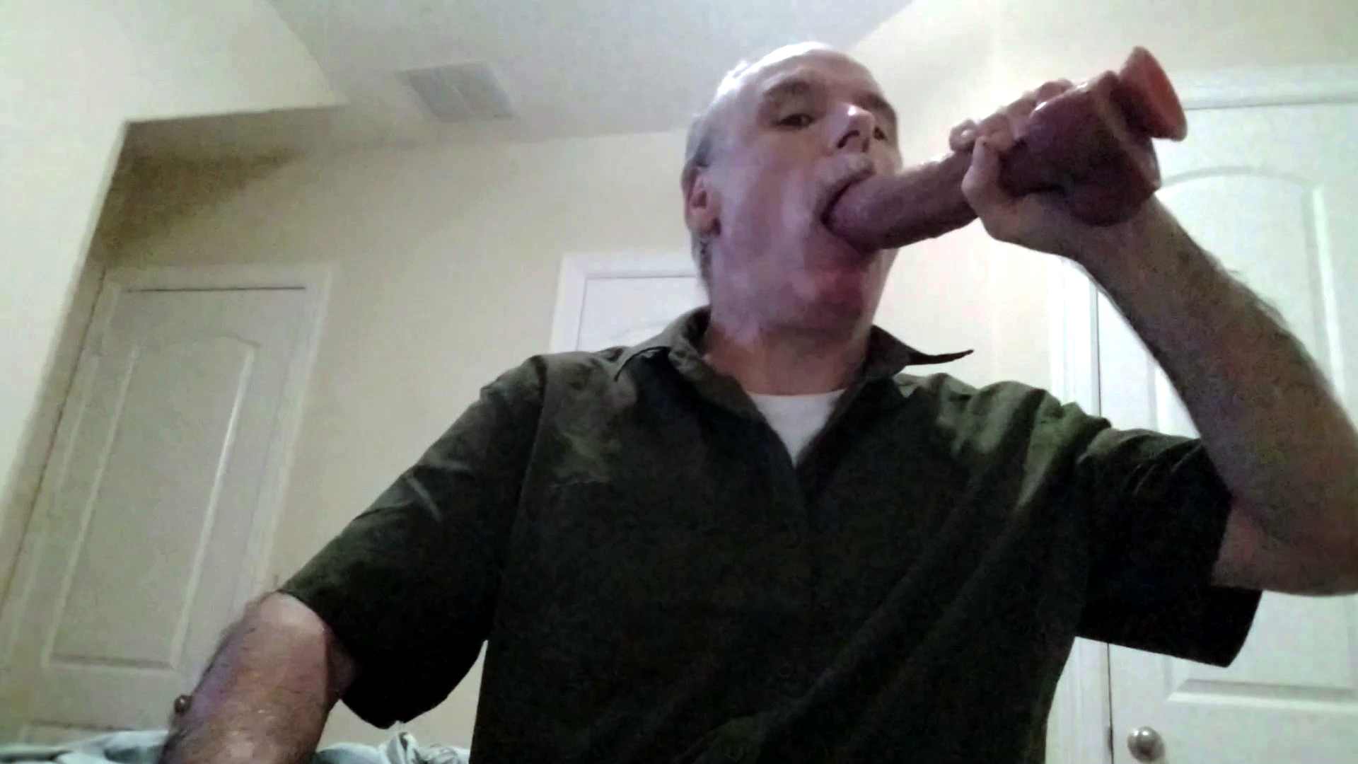Tim taking a huge 10+ inch dildo