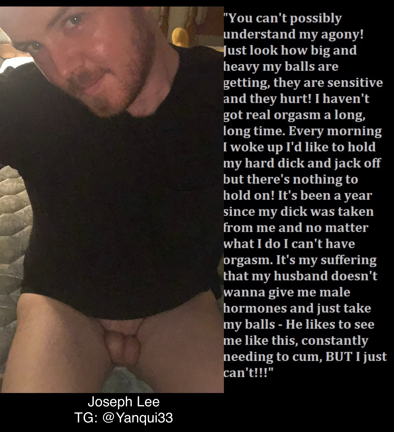 Dickless fag stuck permanently in chastity.